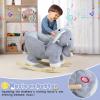 Maixhae Baby Rocking Horse, Elephant Rocking-Horse for Toddlers 1-3, Plush Rocking Animal with Music & Safety Belt, Wooden Base Baby Rocker Chair, First Birthday Gift for Babies Gray Elephant view 4