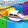 Magical Track Racing Set, a Flexible and Variable Train Track, a DIY Race Track Building Kit, Including Trains and Traffic Signs, Making it an Ideal Gift for Birthday and Everyday Fun(81pcs) view 4