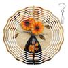 10-Inch Metal Wind Spinner Black-Eyed Susan in Vase 3D Floral Wind Spinner, Unique Metal Hanging Kinetic Wind Sculpture Ornament Gifts for Women Yard Art Garden Patio Lawn Indoor Outdoor Decor view 1