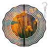 10-Inch Metal Wind Spinner Yellow Irises by Water 3D Floral Wind Spinner, Unique Metal Hanging Kinetic Wind Sculpture Ornament Gifts for Women Yard Art Garden Patio Lawn Indoor Outdoor Decor view 1