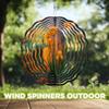 10-Inch Metal Wind Spinner Yellow Irises by Water 3D Floral Wind Spinner, Unique Metal Hanging Kinetic Wind Sculpture Ornament Gifts for Women Yard Art Garden Patio Lawn Indoor Outdoor Decor view 4