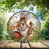 10-Inch Metal Wind Spinner Bunny with Tulips 3D Animal Wind Spinner, Unique Metal Hanging Kinetic Wind Sculpture Ornament Gifts for Women Yard Art Garden Patio Lawn Indoor Outdoor Decor view 2
