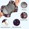 Mexican Skull Flowers Purple Print Pacifier Holder Case for Diaper Bag Portable Travel Pacifier Storage Case with Clip Pacifier Cover Pouch Bag for Baby Girls Boys Outdoor Purse view 4
