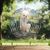 10-Inch Metal Wind Spinner White Seal 3D Animal Wind Spinner, Unique Metal Hanging Kinetic Wind Sculpture Ornament Gifts for Women Yard Art Garden Patio Lawn Indoor Outdoor Decor view 4