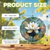 10-Inch Metal Wind Spinner White Lotus Flower 3D Floral Wind Spinner, Unique Metal Hanging Kinetic Wind Sculpture Ornament Gifts for Women Yard Art Garden Patio Lawn Indoor Outdoor Decor view 3