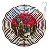 10-Inch Metal Wind Spinner Spider Lilies Flower 3D Floral Wind Spinner, Unique Metal Hanging Kinetic Wind Sculpture Ornament Gifts for Women Yard Art Garden Patio Lawn Indoor Outdoor Decor view 1
