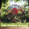 10-Inch Metal Wind Spinner Spider Lilies Flower 3D Floral Wind Spinner, Unique Metal Hanging Kinetic Wind Sculpture Ornament Gifts for Women Yard Art Garden Patio Lawn Indoor Outdoor Decor view 4