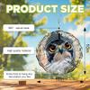 10-Inch Metal Wind Spinner Owl with Golden Eyes 3D Bird Wind Spinner, Unique Metal Hanging Kinetic Wind Sculpture Ornament Gifts for Women Yard Art Garden Patio Lawn Indoor Outdoor Decor view 3
