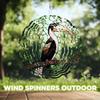 10-Inch Metal Wind Spinner Hornbill on Branch 3D Bird Wind Spinner, Unique Metal Hanging Kinetic Wind Sculpture Ornament Gifts for Women Yard Art Garden Patio Lawn Indoor Outdoor Decor view 4