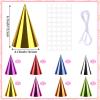 Atiloy 24PCS Colorful Birthday Party Hats Mini Party Hats for Adults Small Metallic Foil Cone Hat for Birthday Carnival Party Supplies, Accessories view 3