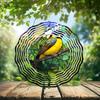 10-Inch Metal Wind Spinner Black-naped Monarch 3D Bird Wind Spinner, Unique Metal Hanging Kinetic Wind Sculpture Ornament Gifts for Women Yard Art Garden Patio Lawn Indoor Outdoor Decor view 2