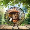 10-Inch Metal Wind Spinner Fairy Feeds White Rabbit in Mushroom 3DWind Spinner, Unique Metal Hanging Kinetic Wind Sculpture Ornament Yard Art Garden Patio Lawn Indoor Outdoor Decor view 2