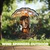 10-Inch Metal Wind Spinner Fairy Feeds White Rabbit in Mushroom 3DWind Spinner, Unique Metal Hanging Kinetic Wind Sculpture Ornament Yard Art Garden Patio Lawn Indoor Outdoor Decor view 4