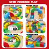 Magical Track Car Toys,DIY Race Car Track Building Kits with Train and Traffic Signs,for 4-10 Year Old Boys Girls Christmas Birthday Party Gifts 2 car(123pcs) view 3