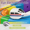 Magical Track Car Toys,DIY Race Car Track Building Kits with Train and Traffic Signs,for 4-10 Year Old Boys Girls Christmas Birthday Party Gifts 2 car(123pcs) view 4