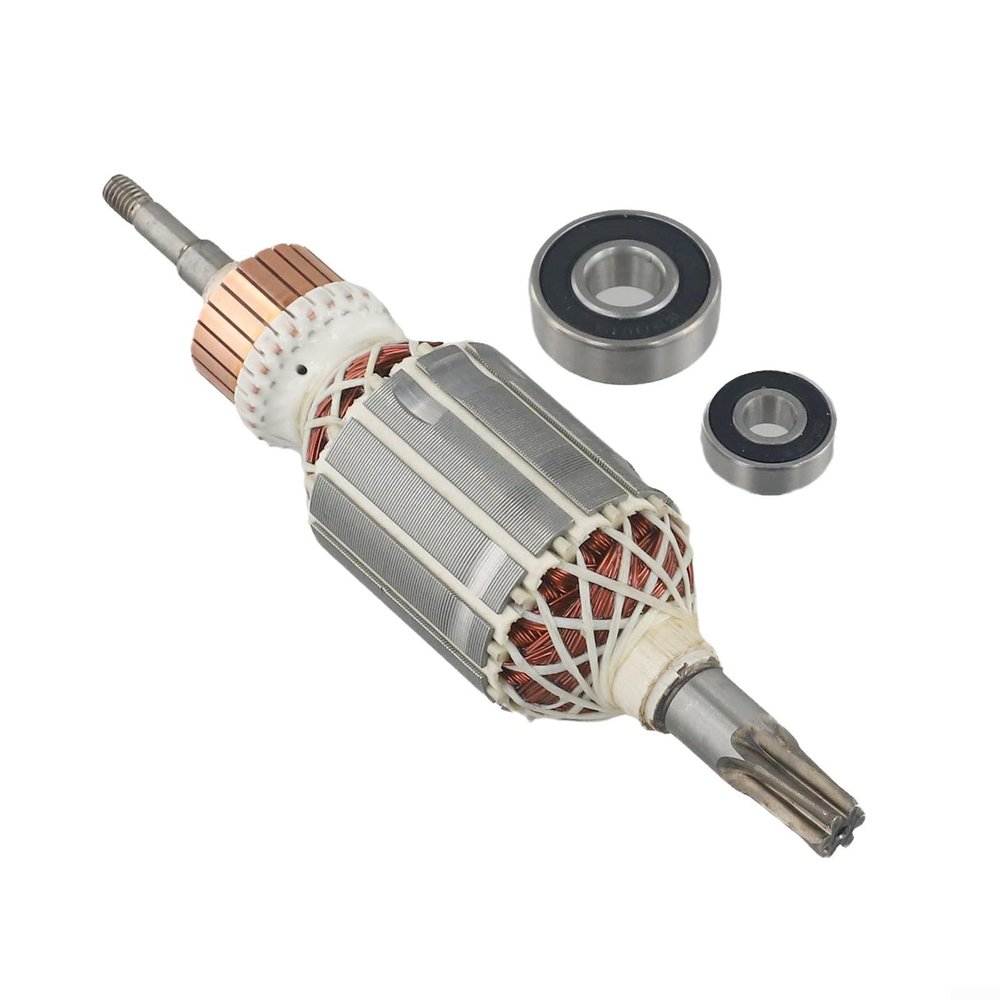 Electric Hammer Motor Armature Rotor for ROTOR HR4001C HR4010C HR4011C - 513633-7, 3-Pack for Bearings