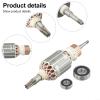 Electric Hammer Motor Armature Rotor for ROTOR HR4001C HR4010C HR4011C - 513633-7, 3-Pack for Bearings view 3