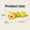 Caterpillar Kids Toys, Cartoon Rattle Plaything, 6 Inch Plush Rattle with Soft Grip, Cotton Children Toy with Gentle Sound, Nursery Decor Charming Style, Shower Gift for Girl Birthday Party view 2