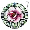 10-Inch Metal Wind Spinner Pink Camellia 3D Floral Wind Spinner, Unique Metal Hanging Kinetic Wind Sculpture Ornament Gifts for Women Yard Art Garden Patio Lawn Indoor Outdoor Decor view 1