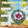 10-Inch Metal Wind Spinner Pink Camellia 3D Floral Wind Spinner, Unique Metal Hanging Kinetic Wind Sculpture Ornament Gifts for Women Yard Art Garden Patio Lawn Indoor Outdoor Decor view 3