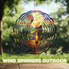 10-Inch Metal Wind Spinner Lit Candle Under Glowing Moon 3D Wind Spinner, Unique Metal Hanging Kinetic Wind Sculpture Ornament Gifts for Women Yard Art Garden Patio Lawn Indoor Outdoor Decor view 4