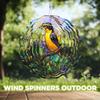 10-Inch Metal Wind Spinner Black-and-Yellow Grosbeak 3D Bird Wind Spinner, Unique Metal Hanging Kinetic Wind Sculpture Ornament Gifts for Women Yard Art Garden Patio Lawn Indoor Outdoor Decor view 4