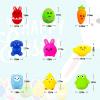 100 Pcs Easter Mochi Squishy Toys, Kawaii Mini Squishies Bulk for Kids Boys Girls Toddlers, Easter Basket Stuffers Egg Fillers Gifts Party Favors(Random) view 3
