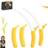 3D Printed Banana Sword, Retractable Banana Swords, Space Saving Fake Banana Sword, Plastic Katana Fake Swords Toy, Funny Extendable Banana Wand, Hidden Blade, for Bored Time (2Pcs* Flick-Open-A) view 1