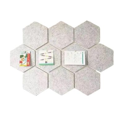 SNRTKA Felt Board 10 PCS Creativity Felt Wall Stickers Pin Board for Living Room Background Decorative Photo Display(Grey)