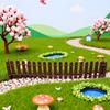 1Pc 35 Inches Brown Mini Fairy Garden Fence, Micro Landscape Miniature Ornaments for Dollhouse, Crafts, Diorama Project, Plant Pot DIY view 2