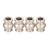 POENVFPO RC Shock Damper Ball Head Durable Shock Absorbers for 1/10 RC Car, HpiHspLosiAxialTamiyaRedcatHimotoKyosho, Metal Silver 7.2x5.8mm 8Pcs view 3