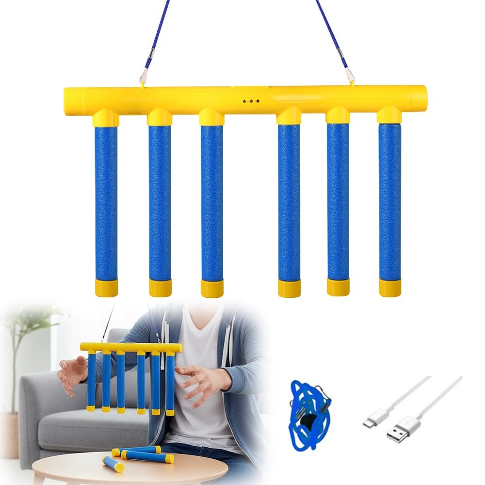 Fiopet Drop Stick Challenge Game, 2026 New Hand Eye Coordination Reflex Training Toy, 3 Adjustable Speed Modes Reflex Catch Game Catching Sticks Game for All Ages (Yellow)