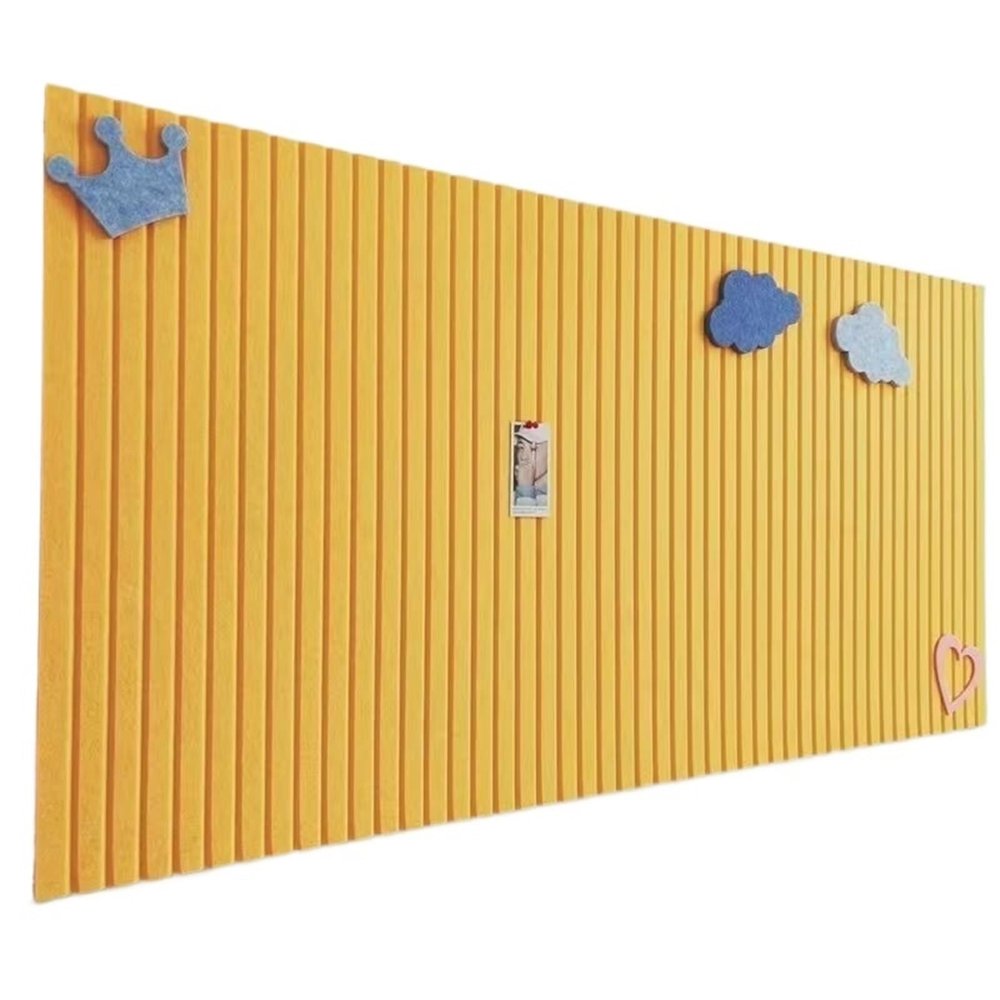 SNRTKA Felt Board 2 PCS Thickened Felt Board for Home Decorative Cork DIY Wall for Photos Message Display(Yellow)