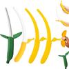 3D Printed Banana Sword, Retractable Plastic Banana Sword, Funny Bananas Shaped Wand, Bananas Prop Swords Toy, for Role-Playing, Stress Relief (4pcs, C) view 1