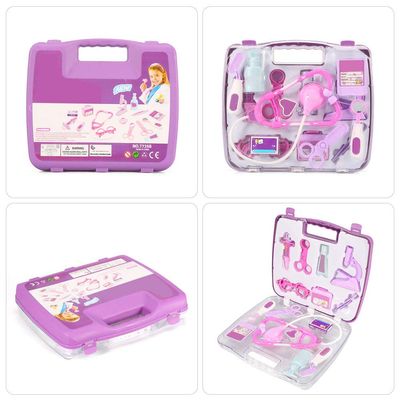 POENVFPO Doctor Kit Medical Play Toy Encourages Roleplay for Boys and Girls Kids Pink ABS Material