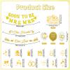 35 Pcs Wedding Shower Decorations Set,Champagne-Gold decorations,includes Soon To Be Mr & Mrs Sign Banner,18 Glitter Wedding bridal shower decor balloons,13 cupcake toppers for Wedding Bachelorette Party Decorations view 3