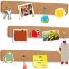 SNRTKA Felt Board 8 Pcs Self-Adhesive Felt Message Boards Long Board Strips for Home Decor Creative Bulletin(Black) view 2