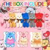 24 Pcs Valentine's Day Gift Mini Plush Bear Toys with Bear-Shaped Cards, 4.7 Inch Stuffed Animal Dolls for Keychain DIY, Kids Classroom Birthday Party Favors Classroom Exchange Prize Supplies view 3
