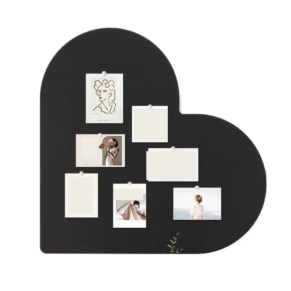 SNRTKA Felt Board Colourful Soft Wood Board Photos Pin for Display Felt for Home Decor(Black)