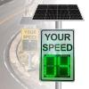 23.635.4inch Aluminum Speed Sign, Solar Traffic Feedback Warning Board, Speed Display Sign, for Highways, Speed-Limited Roads White view 1