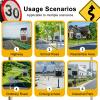 23.635.4inch Aluminum Speed Sign, Solar Traffic Feedback Warning Board, Speed Display Sign, for Highways, Speed-Limited Roads White view 2