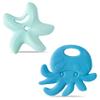 2Pcs Summer Silicone Teething Toy for Babies Ocean Animal Themed Sore Gums Pain Teething Relief Chew Toy Summer Ocean BPA Free Soft Teether for Infant Toddler Newborn 6-12 Months Birthday Baby Shower view 1