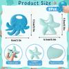 2Pcs Summer Silicone Teething Toy for Babies Ocean Animal Themed Sore Gums Pain Teething Relief Chew Toy Summer Ocean BPA Free Soft Teether for Infant Toddler Newborn 6-12 Months Birthday Baby Shower view 2