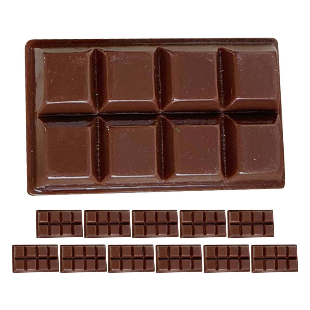 CONGARTENO 12pcs Simulation Chocolate Blocks - Realistic Food Prop - Faux Dessert Decor for Valentine's Day Decor Party Photography Kitchen Tabletop Display Dollhouse