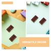 CONGARTENO 12pcs Simulation Chocolate Blocks - Realistic Food Prop - Faux Dessert Decor for Valentine's Day Decor Party Photography Kitchen Tabletop Display Dollhouse view 4