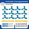 12Pcs Propellers Compatible with DJI Neo 2 Accessories  Plastic Replacement Propeller Blades, Lightweight Quiet Low-Noise Design, Durable Flexible Drone Spare Parts with Screws and Screwdriver(Blue) view 3