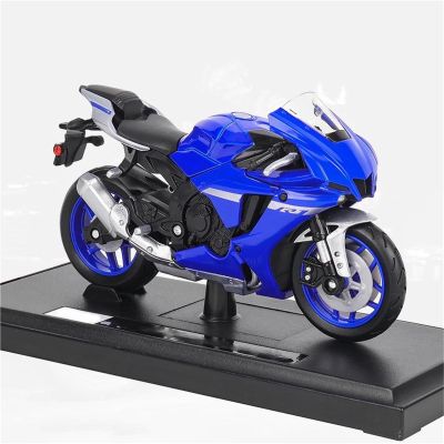 PuLaif Collection 1/18 for Y-AMAHA YZF-R1 2021 Ornaments Gifts Motorcycle Model Collection Alloy Toy