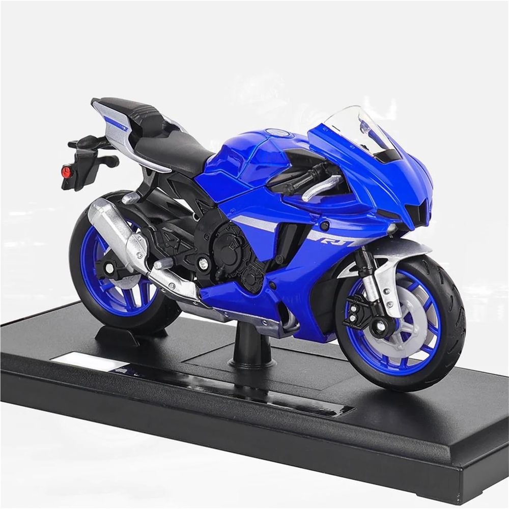 PuLaif Collection 1/18 for Y-AMAHA YZF-R1 2021 Ornaments Gifts Motorcycle Model Collection Alloy Toy