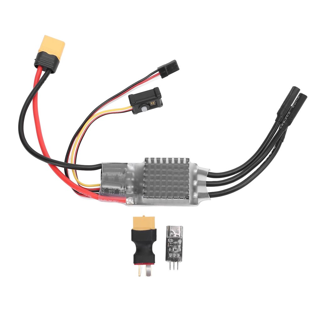 AM32 Brushless 80A RC Crawler ESC, 2 6S Adjustable BEC 5 8.2V Output with Heatsink, High Torque ESC for Axial SCX10 and Redcat 1/10 RC Crawlers, AM32 Firmware Upgrade Connector Inc