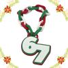 3D Printed Holiday 67 Necklace for Elves Elf Chain, Funny 67 Ornament Chain for Plush Doll, Red & White Number Chains, Personalized Fan Jewelry Gift, Christmas Accessory Prop(Green) view 1